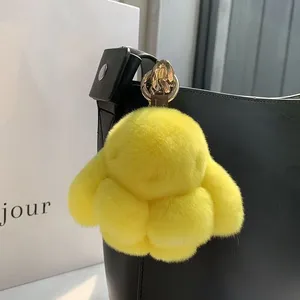 Faux Fur Bunny Keychain thumbnail-1