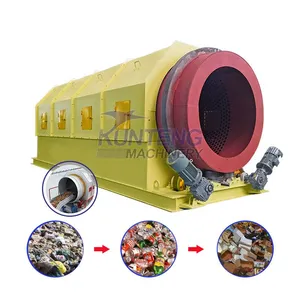 High Quality Municipal Solid Waste Gravel Garbage Trommel Screening Machine EPC thumbnail-1