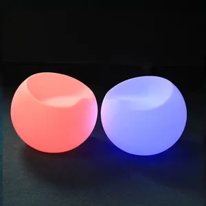 Round High Top LED Cocktail Table Rainbow Gradient Color Glowing Bar Table Lightweight Illuminated Tall Furniture for Gathering thumbnail-4