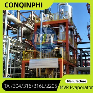 Double-Effect Falling Film Evaporators With CIP Cleaning System and PLC Control for 200L/H Output thumbnail-1