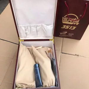 General Leather Shoes in Wooden Box Packaging. Custom Production of Leather Shoe Leather Box Packaging thumbnail-1