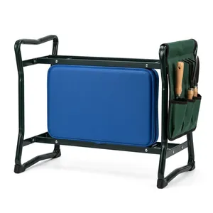 Heavy Duty faltbarer Metallrahmen, weicher EVA-Schaumstoff, tragbarer Knieauflagepad, umwandelbarer Sitz mit Werkzeugbeutel, Außen-Garten-Knieauflage thumbnail-5