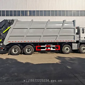 Shaanxi Automobile Delong M3000s 26-cubic-meter Compressed Garbage Truck With Four Axles in the Front and Eight Axles in the Rear, Large Dump Extrusion Truck thumbnail-3