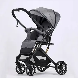 Lightweight Linen Multifunction Baby Stroller Stainless Steel Frame Easy Folding Two-Way Carrier Baby Trolley Comfort 0-3 Baby thumbnail-3
