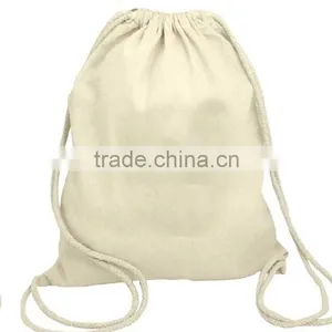 Customize Wholesale Cotton Drawstring Backpack Bag thumbnail-1
