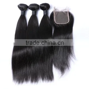 Distributors no Shedding Good Quality Bundle Peruvian Human Hair Bundles With Closure Supplier's Choice thumbnail-1