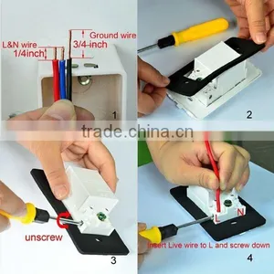 Best Quality Smart App Female Unique Design USA Usb Wall Socket for 5V 3A thumbnail-2