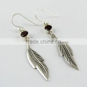 Floret !! Red Garnet 925 Sterling Silver Earring, Gemstone Silver Jewelry, Handmade Silver Jewelry thumbnail-1