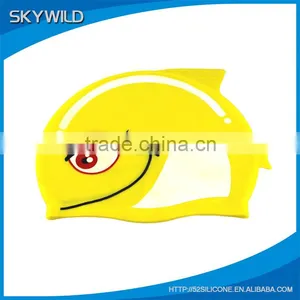 Carton Swim Cap Amazon Hot Selling Funny Silicone Swim Cap For Kid, Summer Diving Promotional Swimming Cap thumbnail-4