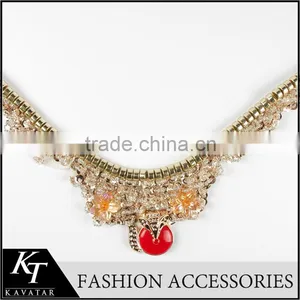 Fox Logo Beading Women Collar/Plated Alloy Beaded Neck Collar thumbnail-1