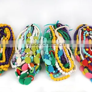 Baby Pacifier Silicone Bead Necklace for Teething thumbnail-2