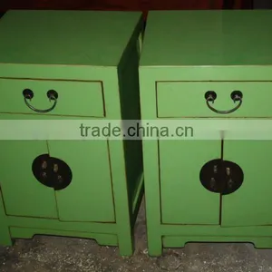 Chinese Wooden Small Bedside Table thumbnail-1