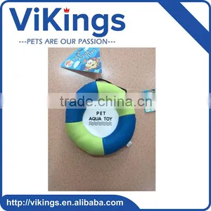 Blue Round Shaped Dog Toy Plush Dog Chew Toy Water Floating Toy thumbnail-1