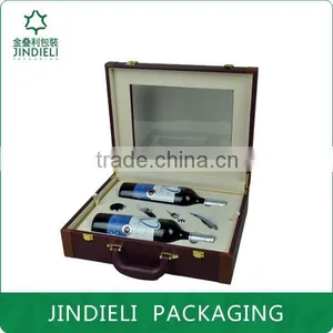 Luxury Exquisite Leather Wine Box Package thumbnail-2