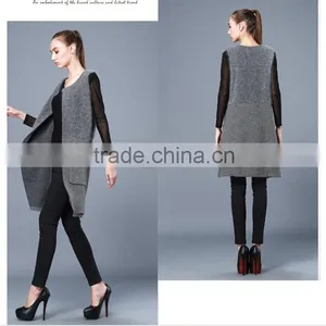 2016 Spring Europe Style High -end Faux Fur Vest thumbnail-1
