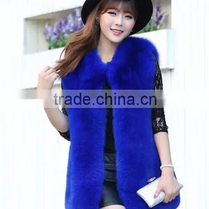 QYQX Cheap Fashionable Silver Fox Fur Vest thumbnail-2
