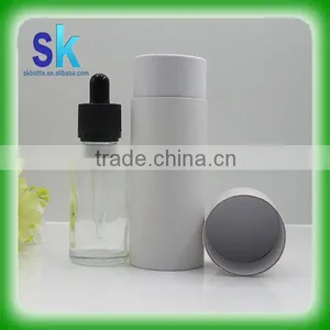 Child Proof E-liquid Glass Bottles 30ml Clear e Juice Bottle Dropper With Paper Tube Packaging thumbnail-3