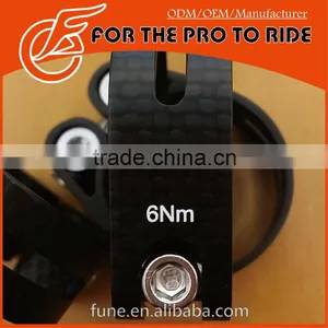 Carbon Fibre 34.9 3K Matt Bike Bicycle Seat Clamp thumbnail-1