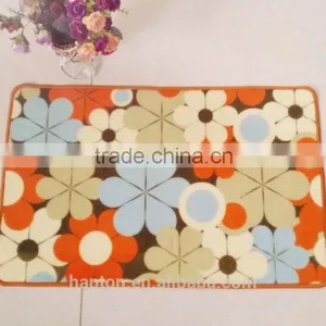 50*80cm Loop Pile Printing Carpet With Anti-slip Backing Latex/tpr Flower Moden Design Nylon Printing Mat thumbnail-1