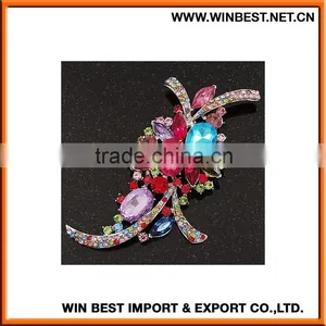 China New Design Popular Rhinestone Wedding Brooch for Dress, Rhinestone Brooch Pin,hair Brooches Jewelry thumbnail-5