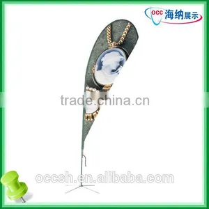 5.6m Tear Drop Flagpole Advertising Flags Pole Fibreglass Waterbase Flag Banner thumbnail-1