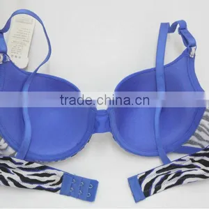 Young Zebra Print Thin Cup Ladies Bra Underwear thumbnail-2
