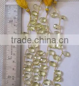 Faceted Almond Beads Lemon thumbnail-1