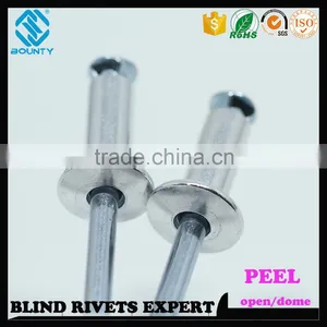 HOT SELLING OPEN END FACTORY DOME HEAD ALU/ST PEEL RIVETS thumbnail-4