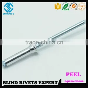 HIGH QUALITY OPEN END FACTORY RECESSED CROWN ALUMINUM PEEL RIVETS thumbnail-6