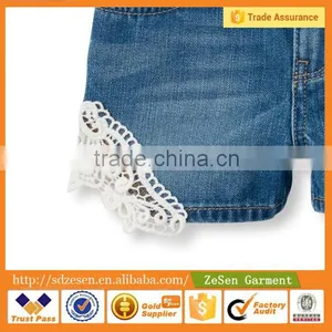 Children Hot Pants Lace Jeans Denim Shorts thumbnail-3