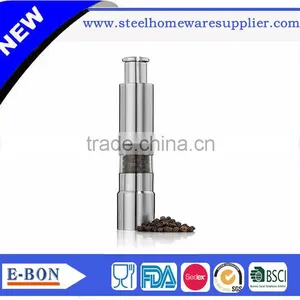 High Quality Stainless Steel Salt and Pepper Mill With Manual Button thumbnail-1