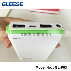 New Gleese FCC CE ROHS High Quality USB Smart Power Bank Battery for Portable Charger Mobile Power 6600mAh Xiaomi thumbnail-6