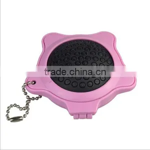 Flower Shape Plastic Pocket Mirror With Comb thumbnail-3