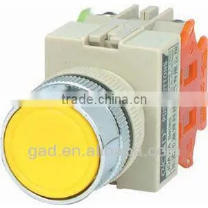 GA1-11BN CNGAD PBC Yellow Flush Push Button Switch thumbnail-1