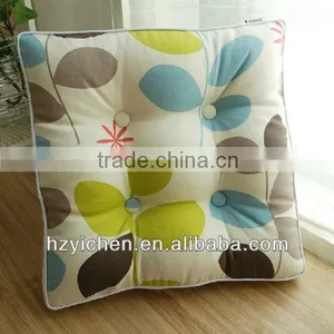 Square Chair Pad/ Leaf Design Chair Cushion/ Box Cushion thumbnail-1