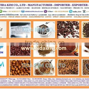 SPRAY DRIED INSTANT COFFEE 100%-FREEZE AGGLOMERATED ARABICA ROBUSTA VIETNAM SOLUBLE COFFEE - ROASTED COFFEE TIDA KIM OEM thumbnail-1
