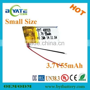 3.7v 50mAh Fast Track Battery Rechargeable Cell to Intelligent Watch thumbnail-1
