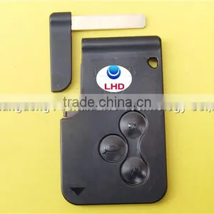 3 Button Remote Smart Blank Card for Renault Megane Key Card Without Blade thumbnail-2