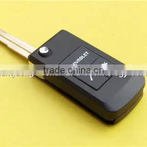 2 Buttons Remote Flip Folding Key Fob Case for Chevrolet Lova thumbnail-5