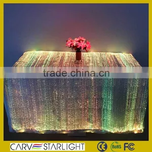 2015 Optic Fiber Luminous Led Lighted Table Cloth for Wedding thumbnail-2