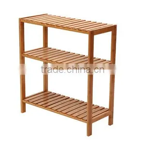 Natural Color 3-tiers Bamboo Shoe Rhvack,living Room Furniture thumbnail-1