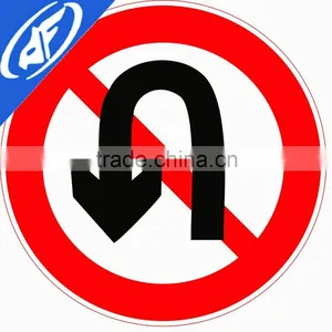 Reflective Adhesive Orbid Turn Back Road Sign thumbnail-1