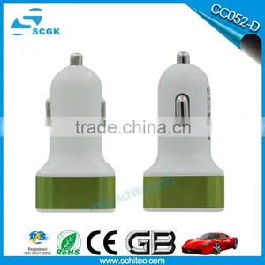 2.1A Dual USB Car Charger With Metal Ring for Iphone thumbnail-4