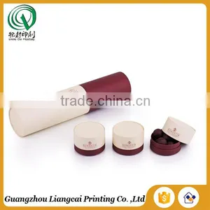 China Manufacture OEM Recycled Eco-friendly Matt Wedding Candy Boxes Round Tube Box thumbnail-1