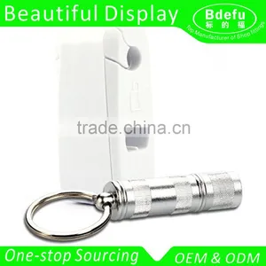 White Plastic Retail Shop EAS System Display Hook Anti Sweep Theft Stop Lock+Detacher thumbnail-1