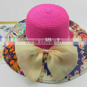 2015 The Newest Hot Sell Women Short Brim Straw Hat thumbnail-5