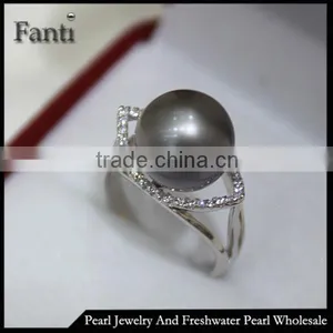 Latest Design Pearl Price Natural Pearl Ring Real 925 Silver Ring thumbnail-1