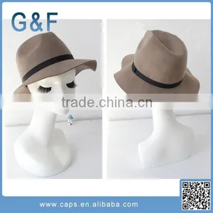 High Quality Felt Fedora Hat Ladies Felt Hat Bodies thumbnail-6