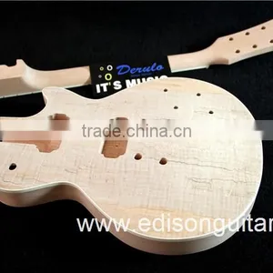 China Guitar Factory Mahogany Body Flamed Maple Top DIY Electric Guitar Kits MX-021 thumbnail-4