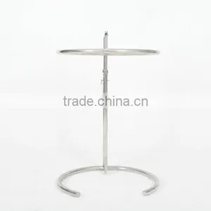 Modern Small Round Glass Table Eileen Gray Adjustable Glass Table thumbnail-4